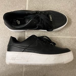 Nike Black Air Force 1 Sage Low Sneakers